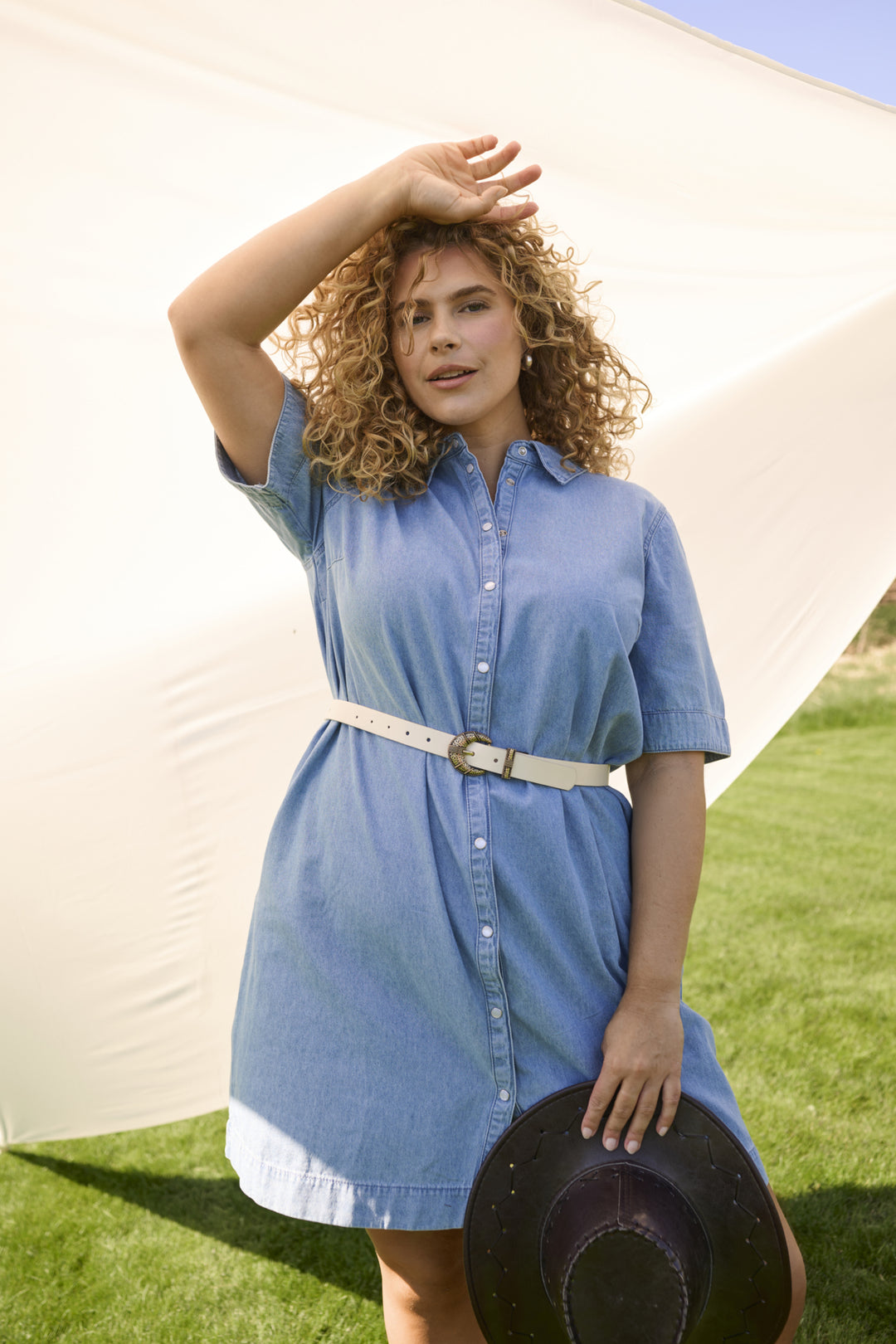 KCjada Dress - Medium Blue Chambray