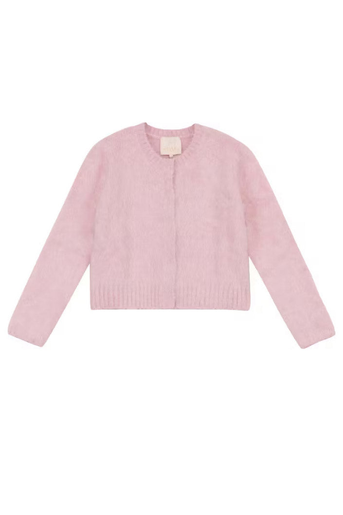 Hairy Knit Jacket - Rosa