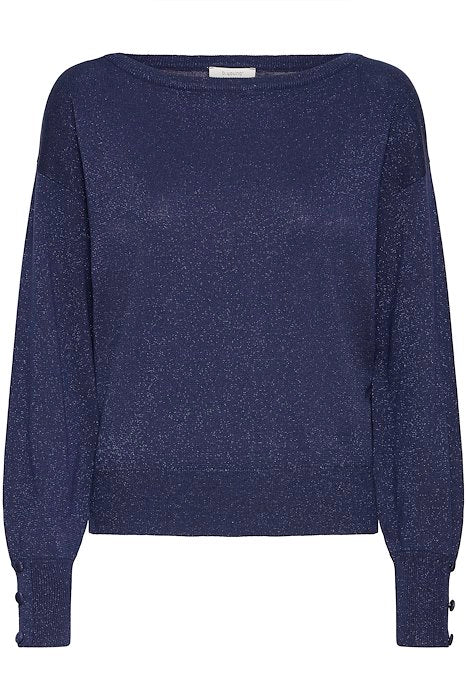 BYMOBBE BOATNECK JUMPER - EVENING BLUE