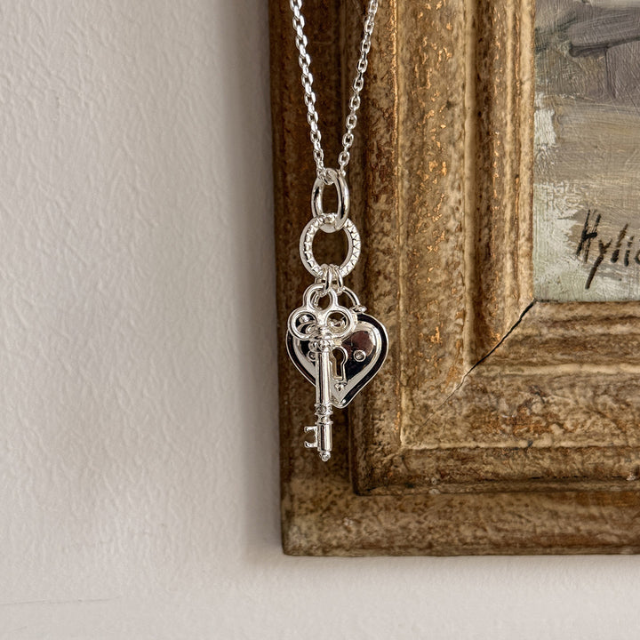 Open My Heart Necklace Long - Silver