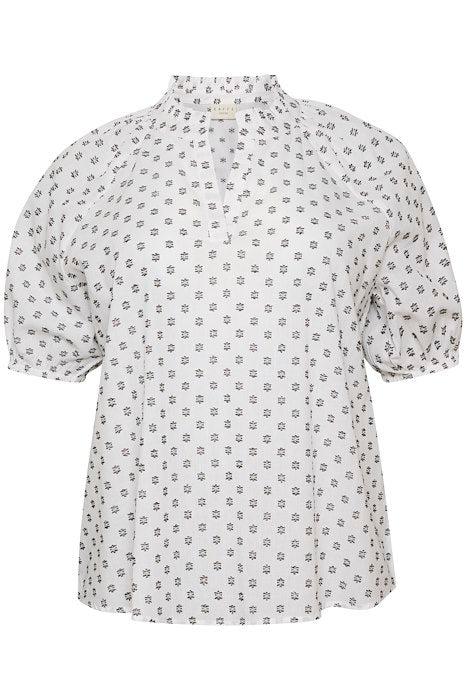 KClanni Blouse - Offwhite / Black dobby