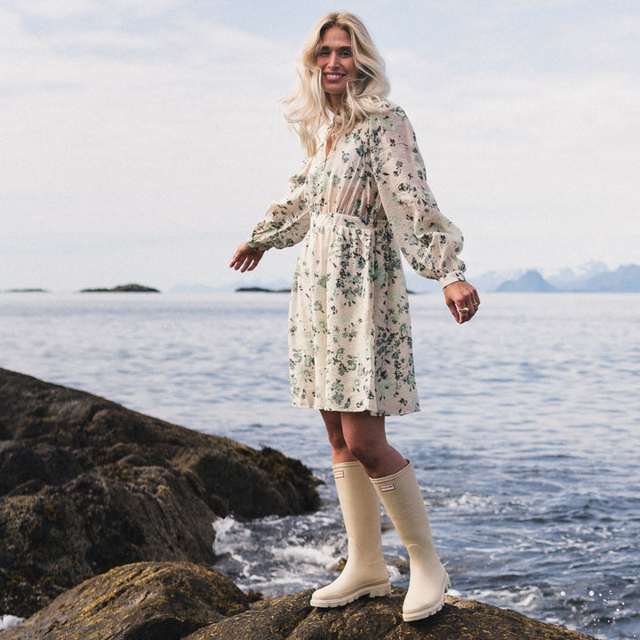 Anna Dress -  Green Tint Flower