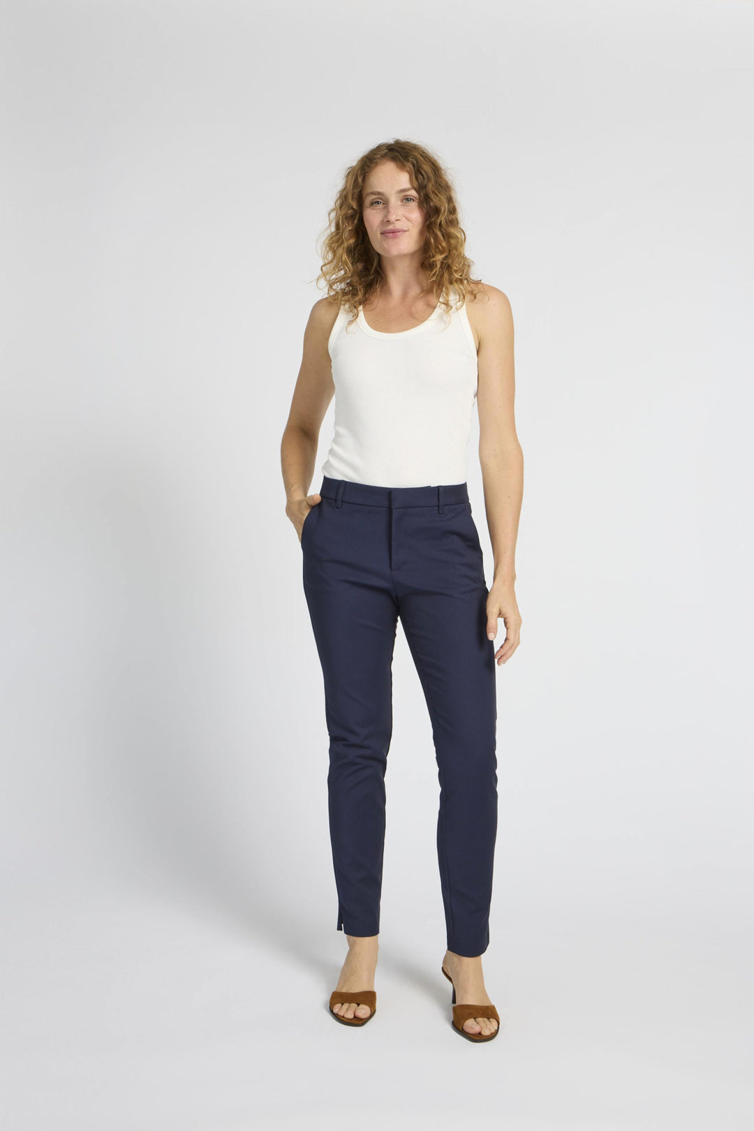 PZBINDY Highwaist LONG Pant Skinny Leg - Dark Sapphire