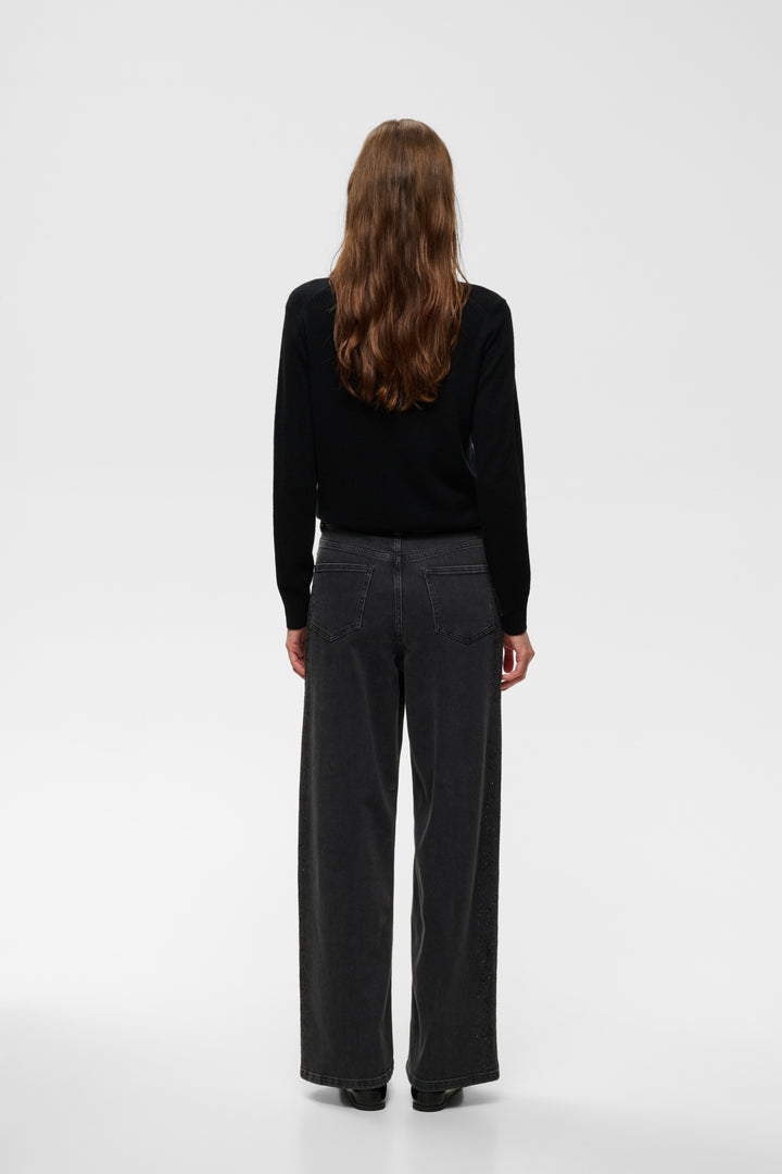 JUNA AALIA JEANS - DARK GREY WASH DENIM