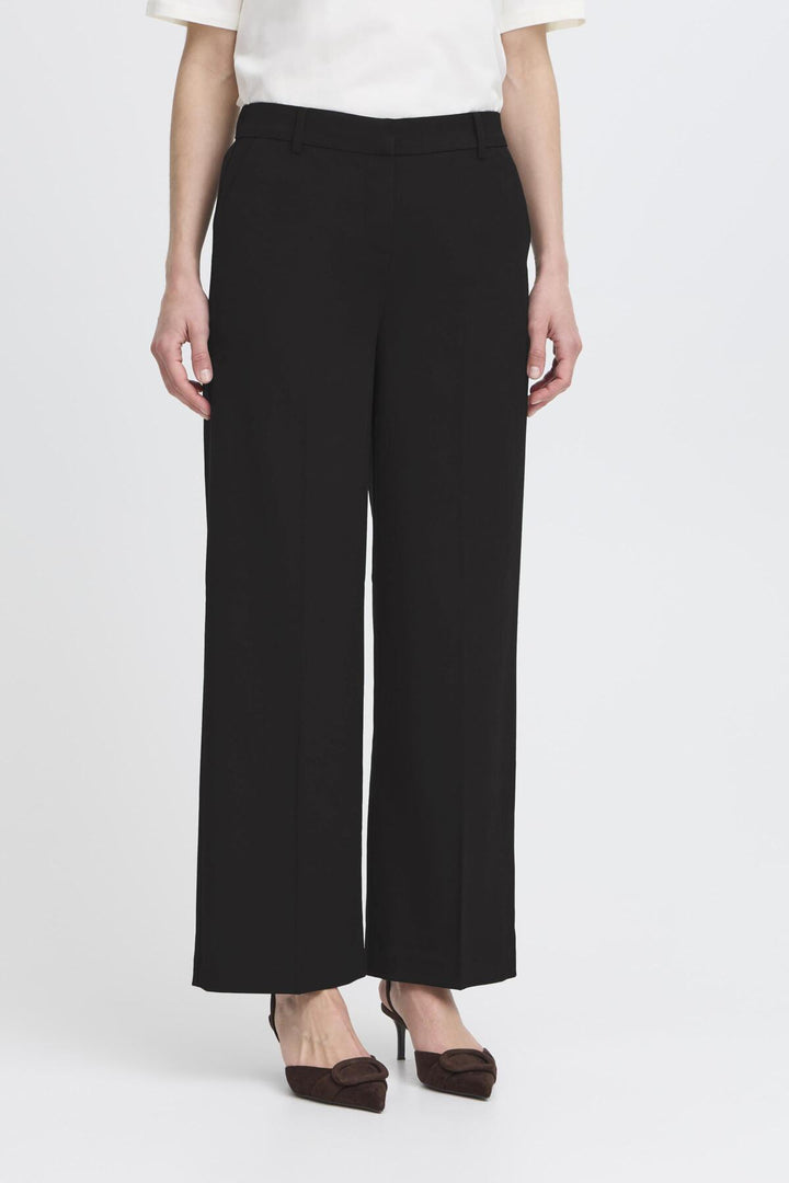 BYDANTA WIDE LEG PANT 2 CROP - BLack