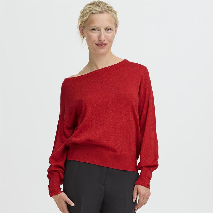 BYMOBBE BOATNECK JUMPER - Barbados Cherry