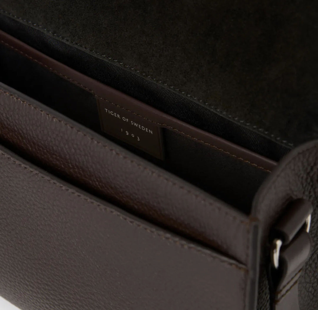 Sonti Crossbody Leather Bag - Dark Brown