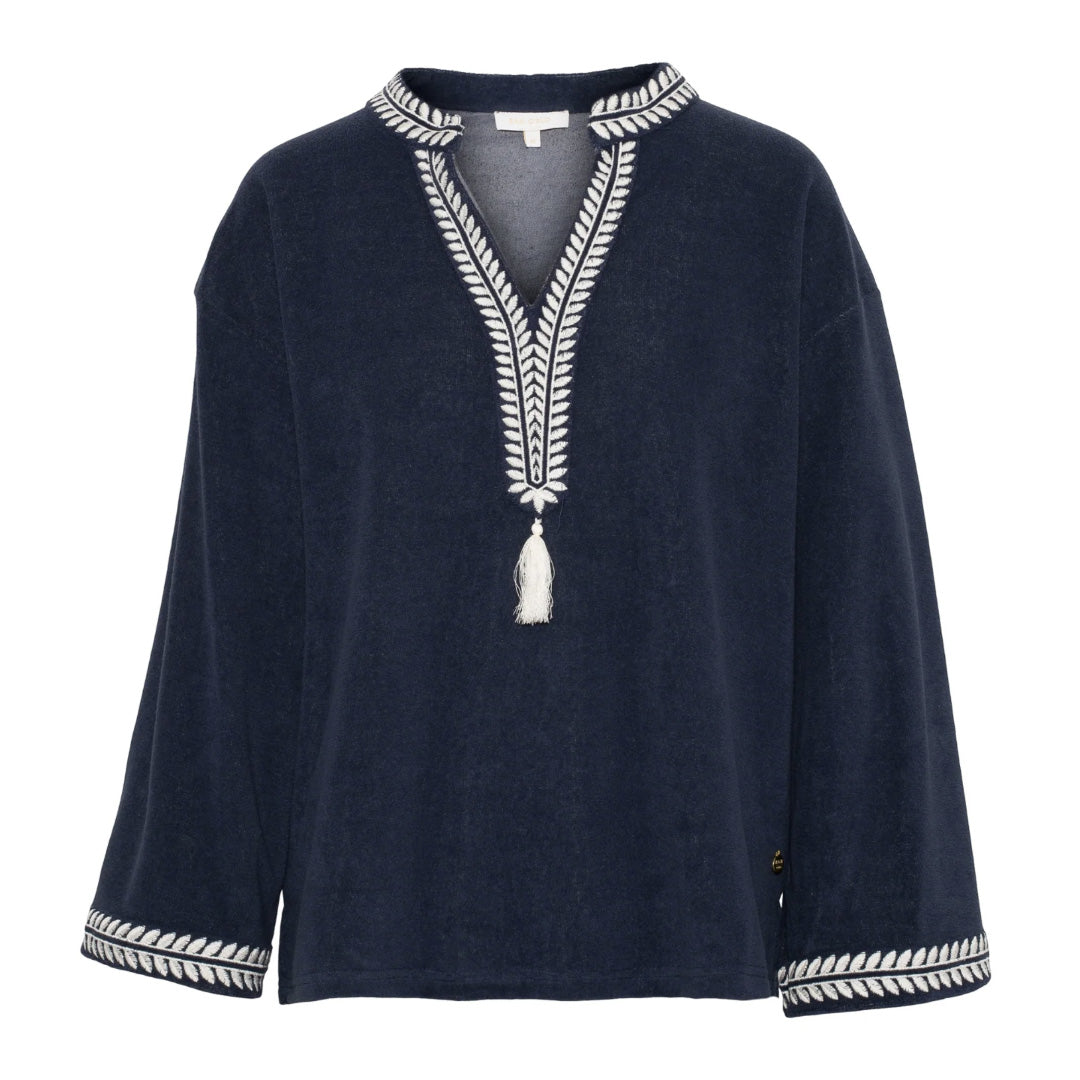 Kaftan Top - Navy