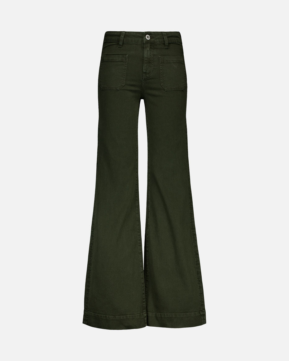 Annika Stretch Cotton - Mossy Green