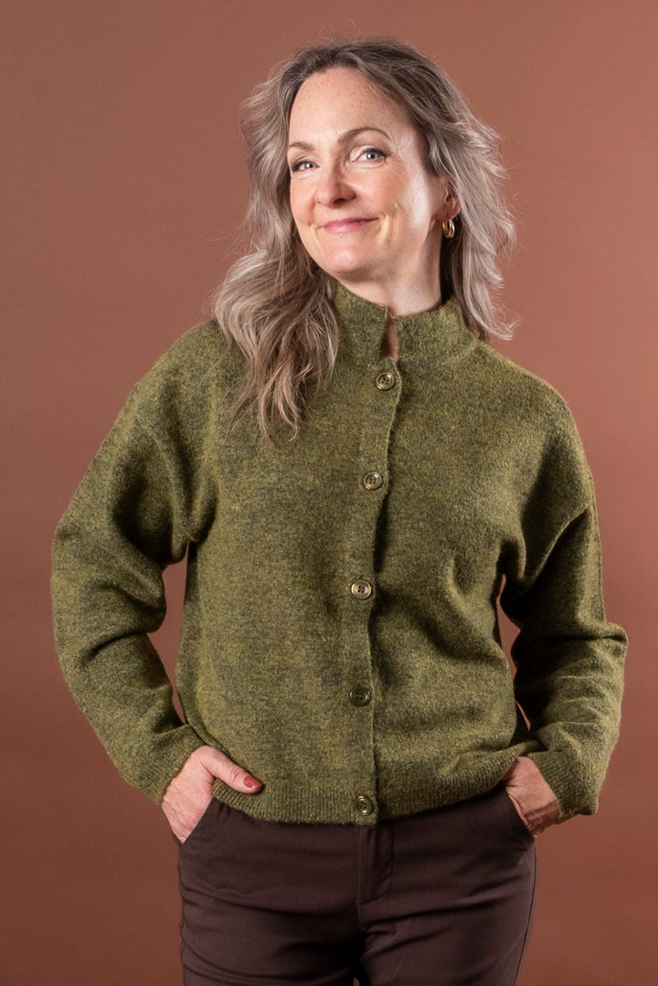 FRSANNY Cardigan - Fir Green Melange