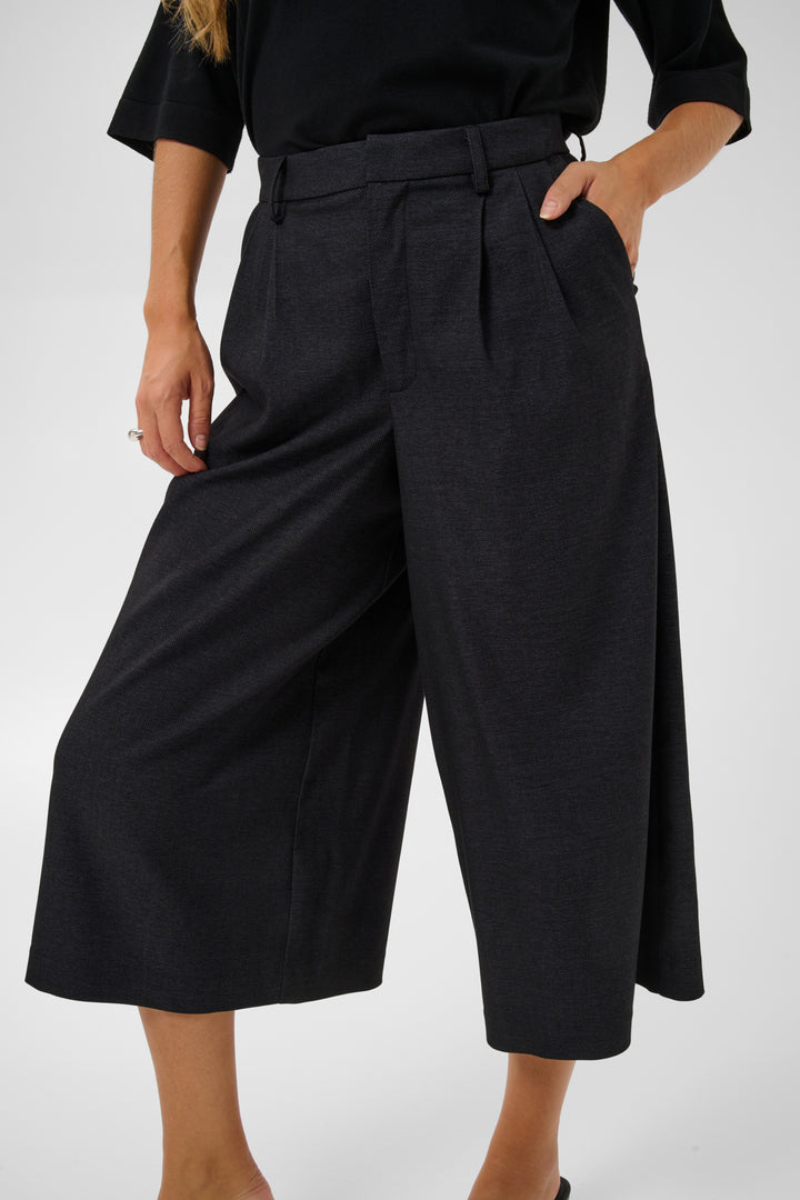 KAgabby Culotte Pants - Dark Grey Melange