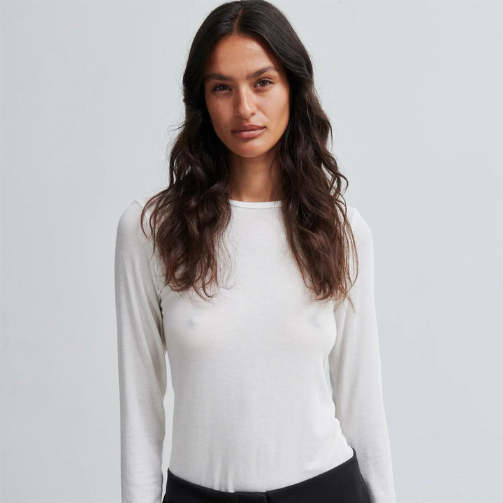 Matima O-Neck Long Sleeve Tee - Off White