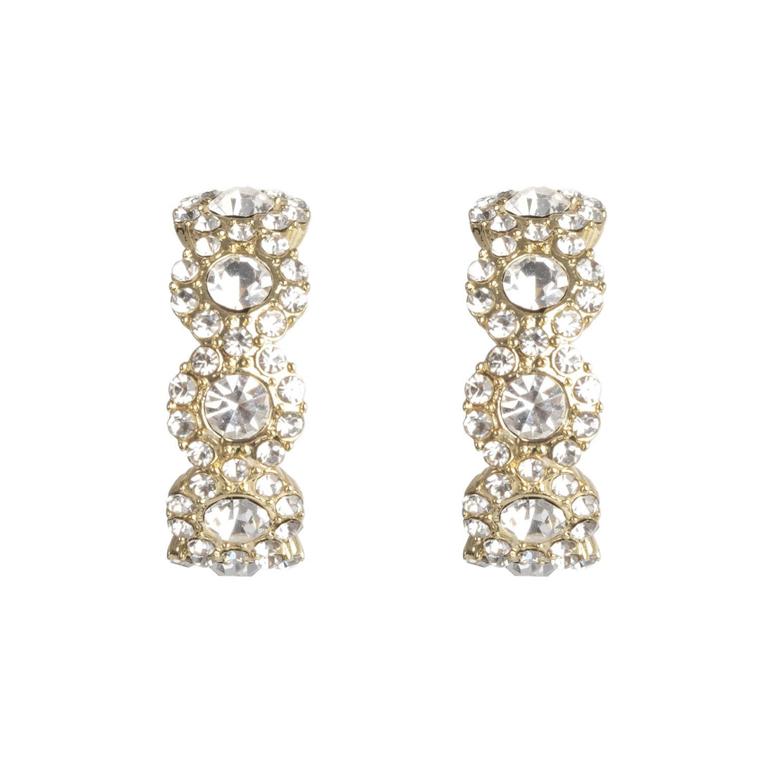 Venus Hoops by Tone Damli - Gold/Crystal