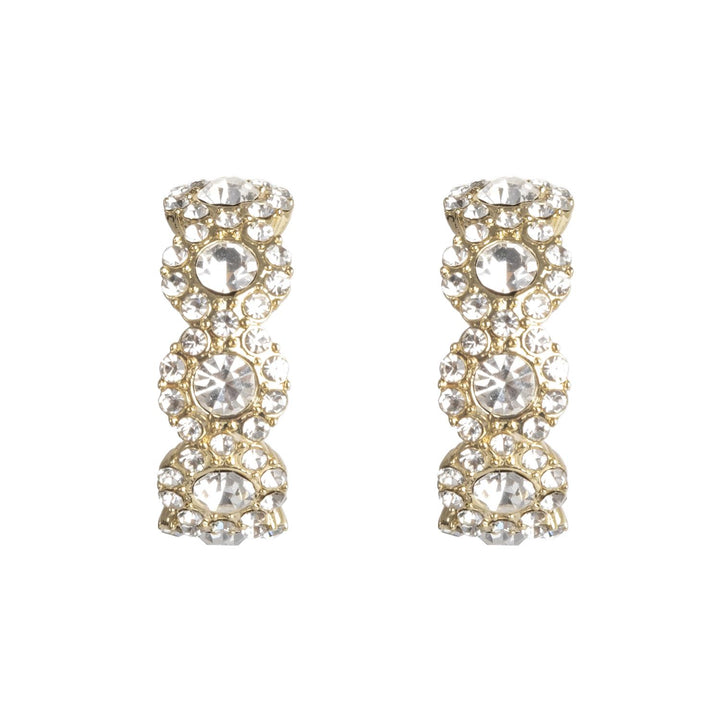 Venus Hoops by Tone Damli - Gold/Crystal