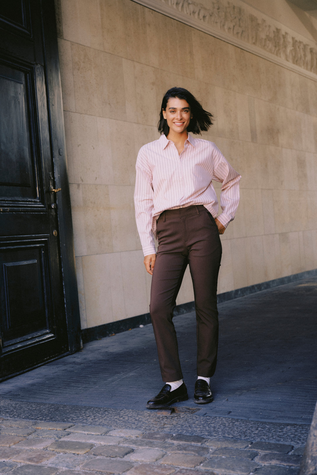 BYDIXI STRAIGHT PANTS - Copenhagen Night