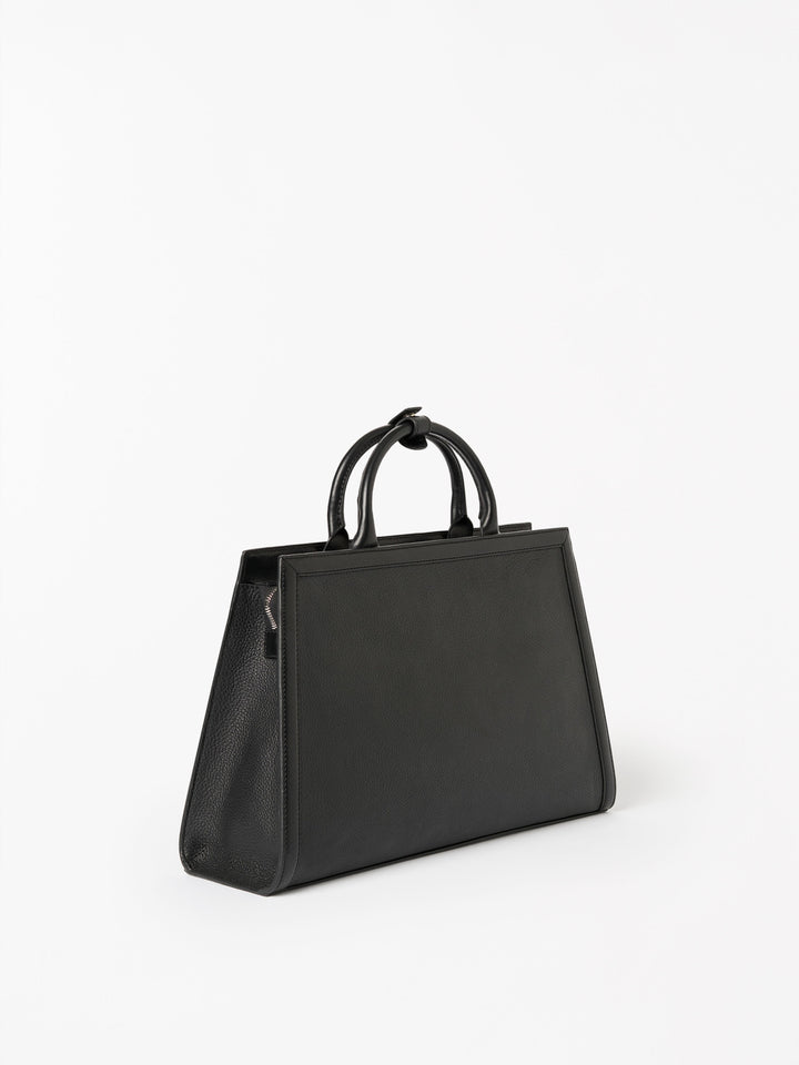 Acori Leather Office Bag - Black