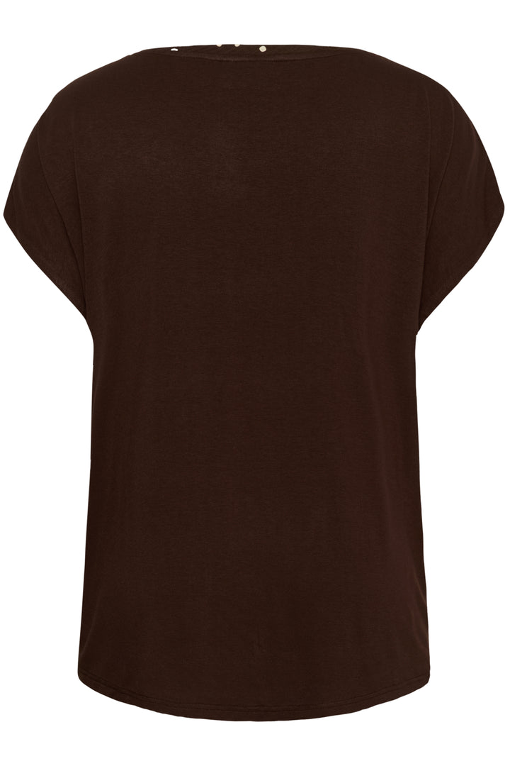 KCmila Printed Blouse - Coffee Bean Turtledove Dot