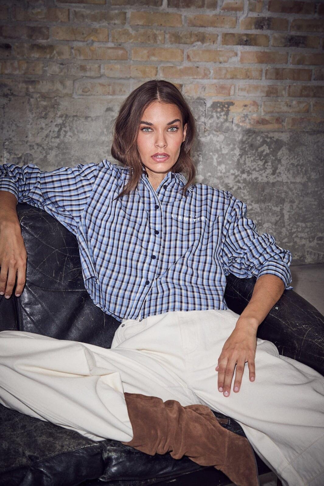 Isolde Check Shirt - Blue/Black