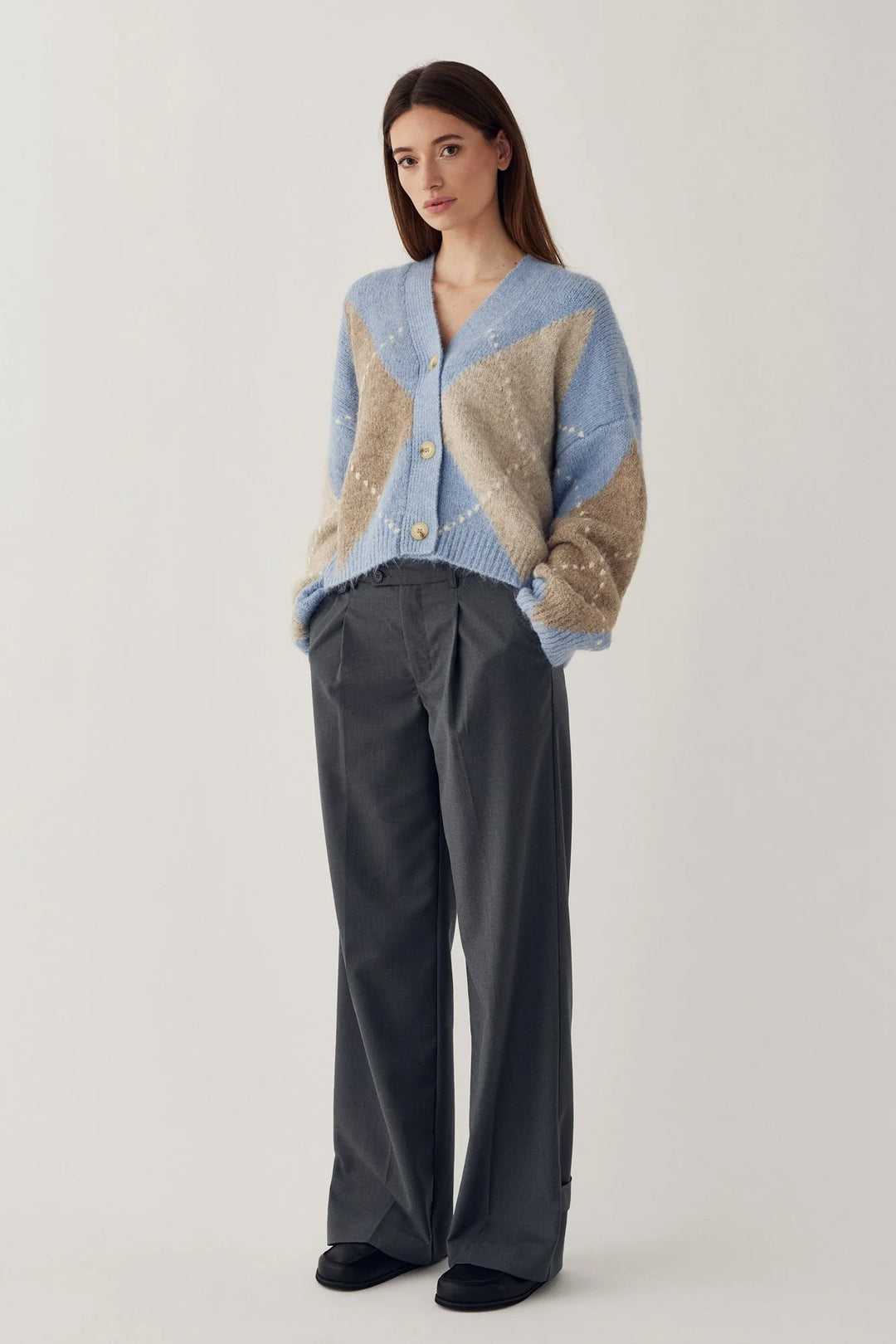 Laiana Knit Cardigan - Sky Blue Mix