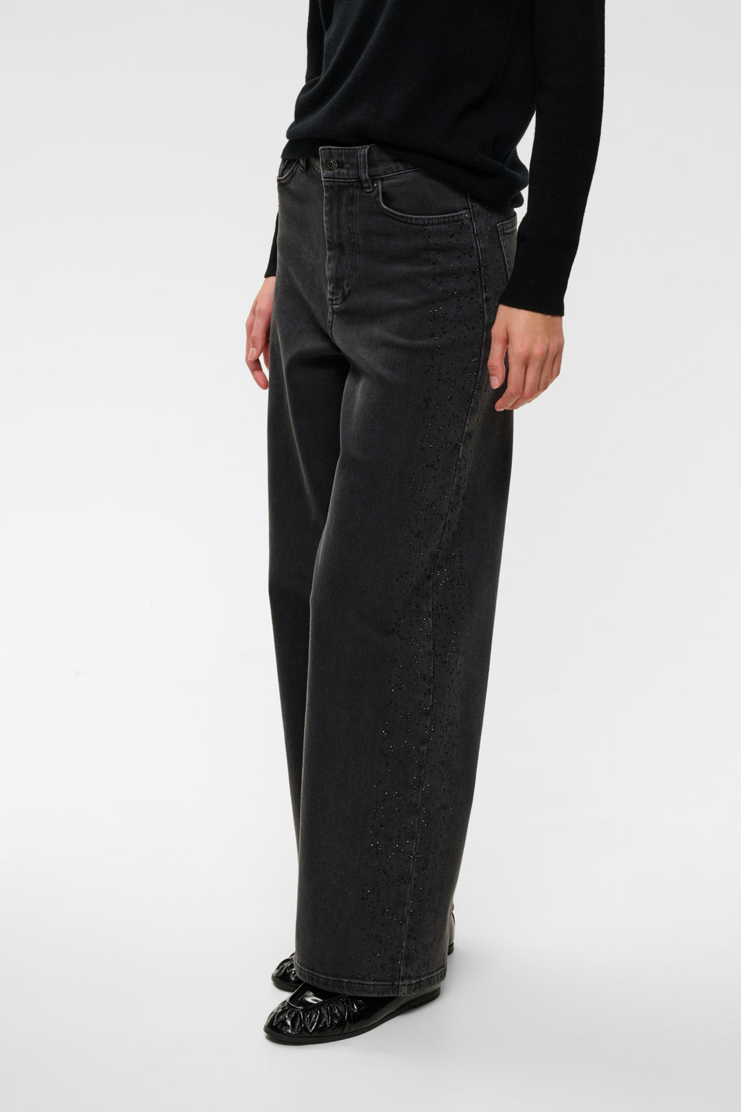 JUNA AALIA JEANS - DARK GREY WASH DENIM