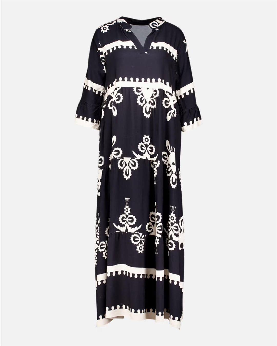 Malani Inka Maxidress - Black/offwhite