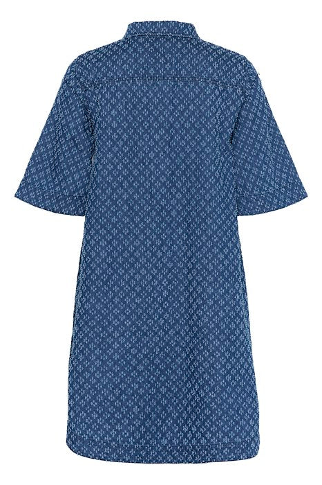 Sardia Denim Dress - Ditressed Blue Denim