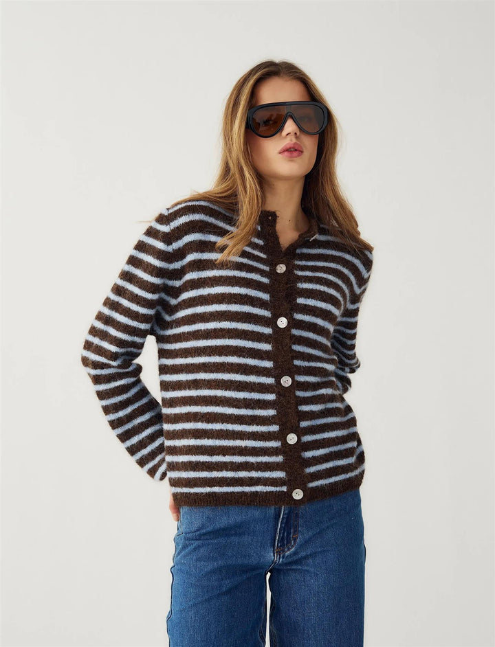 Mertice knit Cardigan - Brown