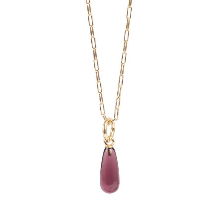 Vintage Drops Necklace - Gold/Plomme