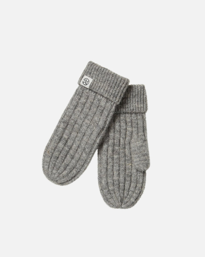 Hope Icon Mittens - Light Grey Melange