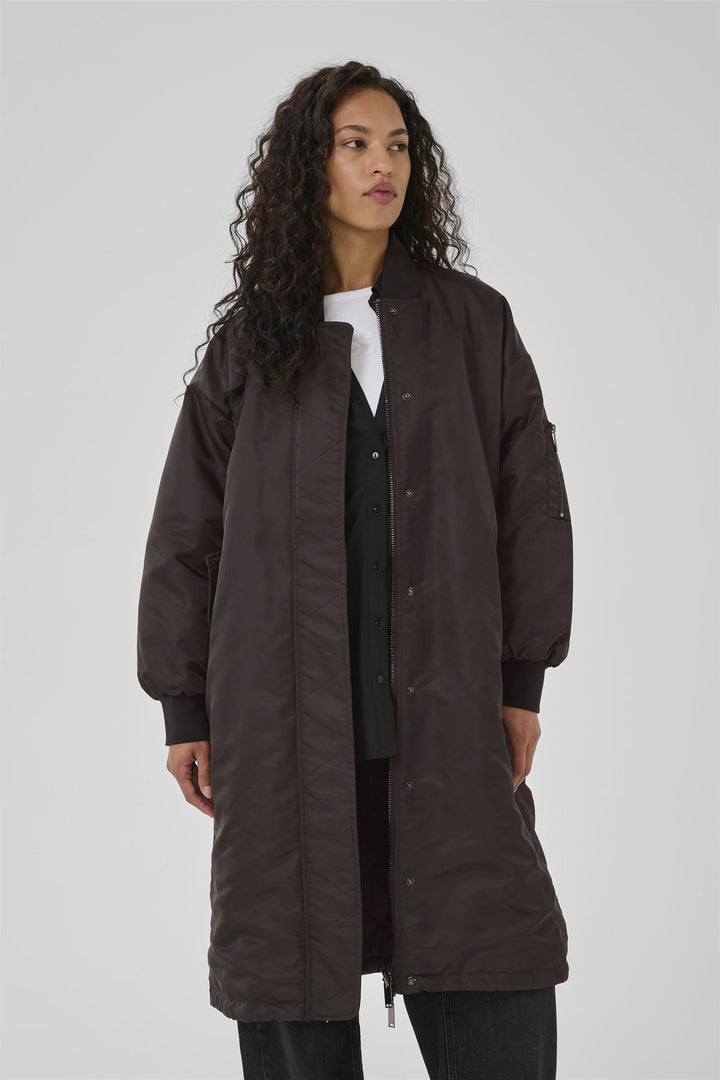 Helga Reversable Long Jacket - Espresso