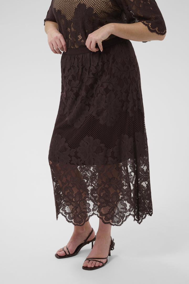 KCcarley Lace Skirt - Coffee Bean