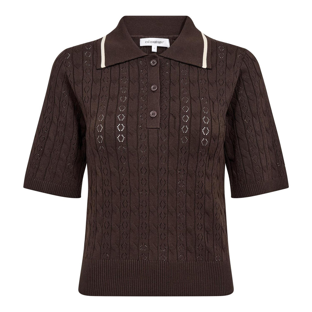 Lue Polo Knit - Dk Brown