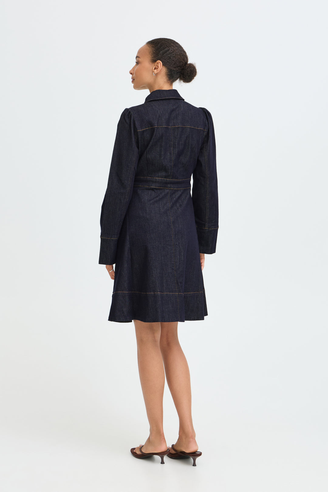 BYKANEA SHIRT DRESS - Dark blue denim