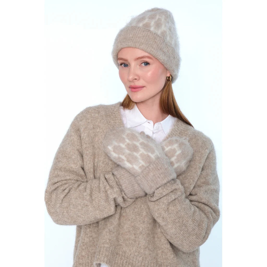 Gera Mittens - Light Brown Melange