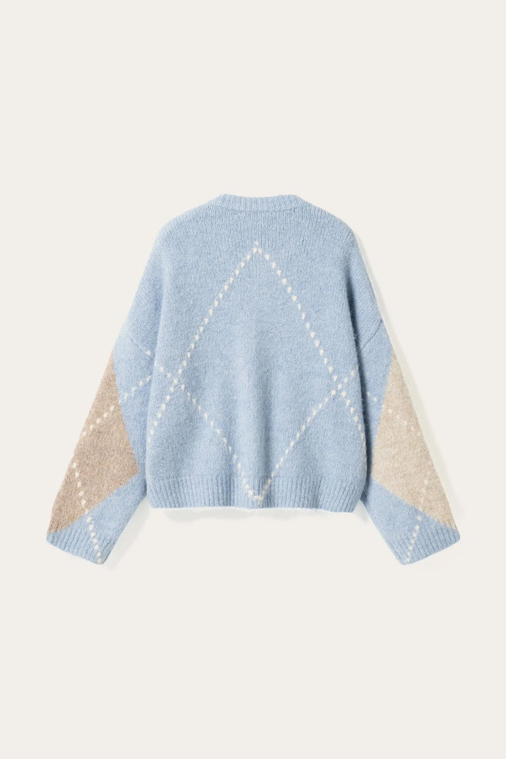 Lai Knit Pullover - Sky Blue Mix