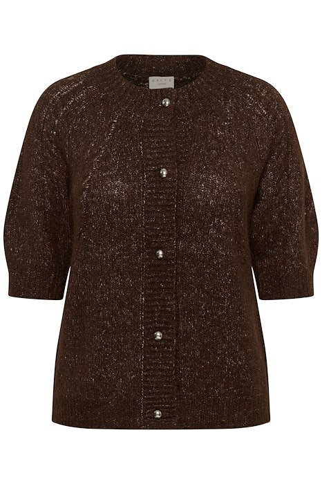 KCciony Knit Cardigan - Coffee Bean Melange