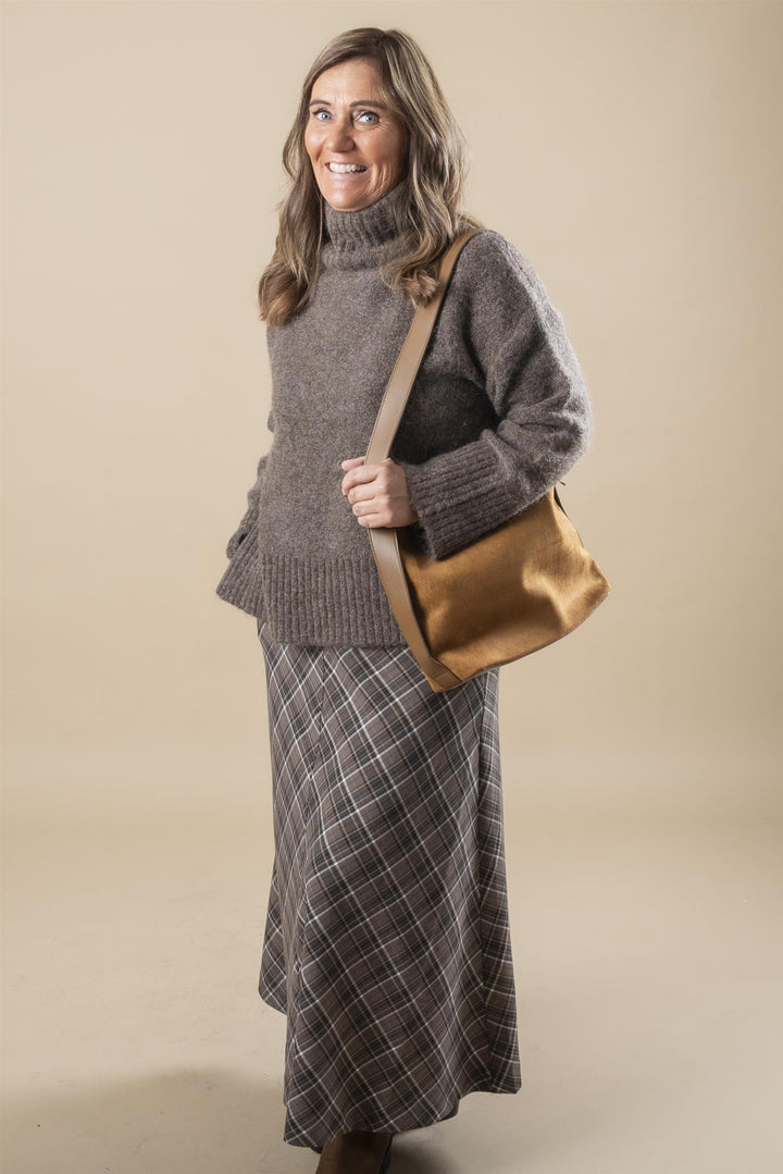 BYESTOLO SKIRT - SEPIA CHECK