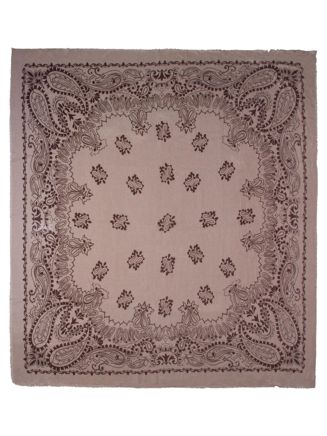 Skjerf Paisley stort - Beige