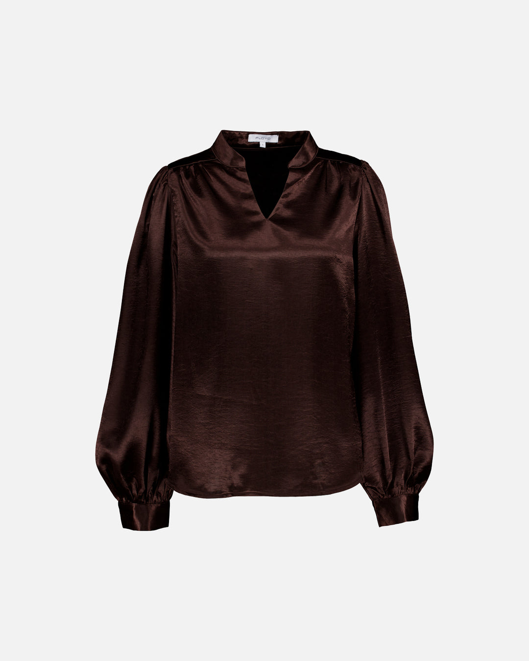 Nara Satin Blouse - Chocolate