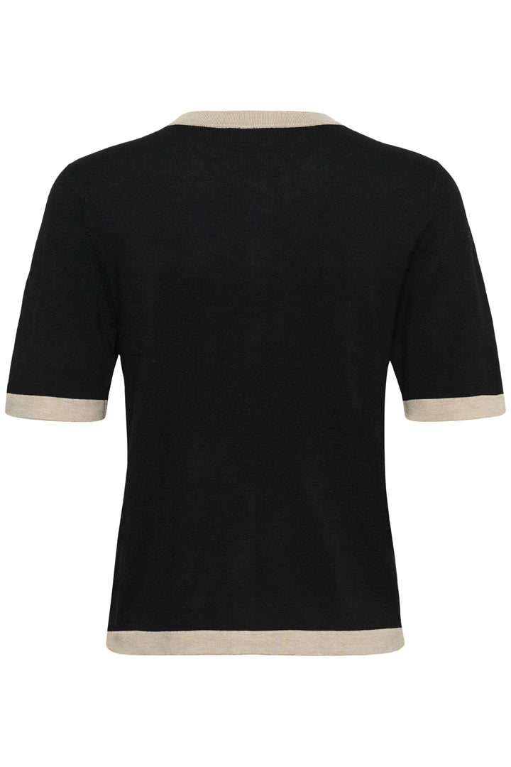 KAlizza Contrast Cardigan - Black deep