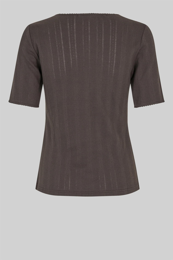 Rosia Shirt Sleeve Tee - Chocolate Torte