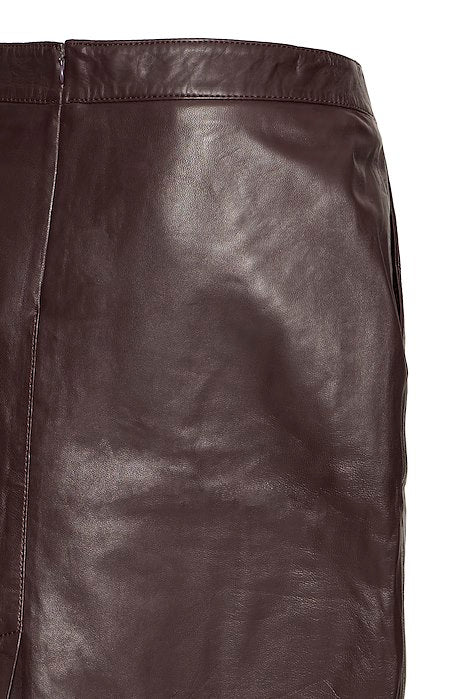 FRNELEATHER 1 SKIRT LUXE - Fudge