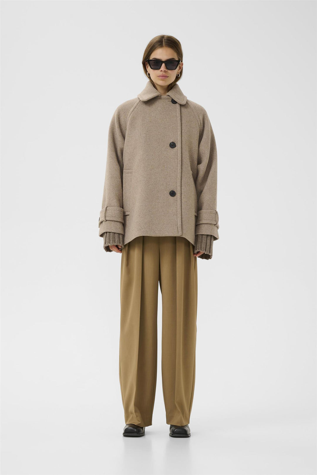 Thora Minona Coat R - Sandy Grey Melange