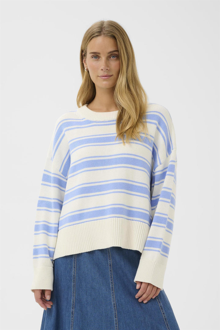 Serafine Pullover - Hydrangea Trio Stripe