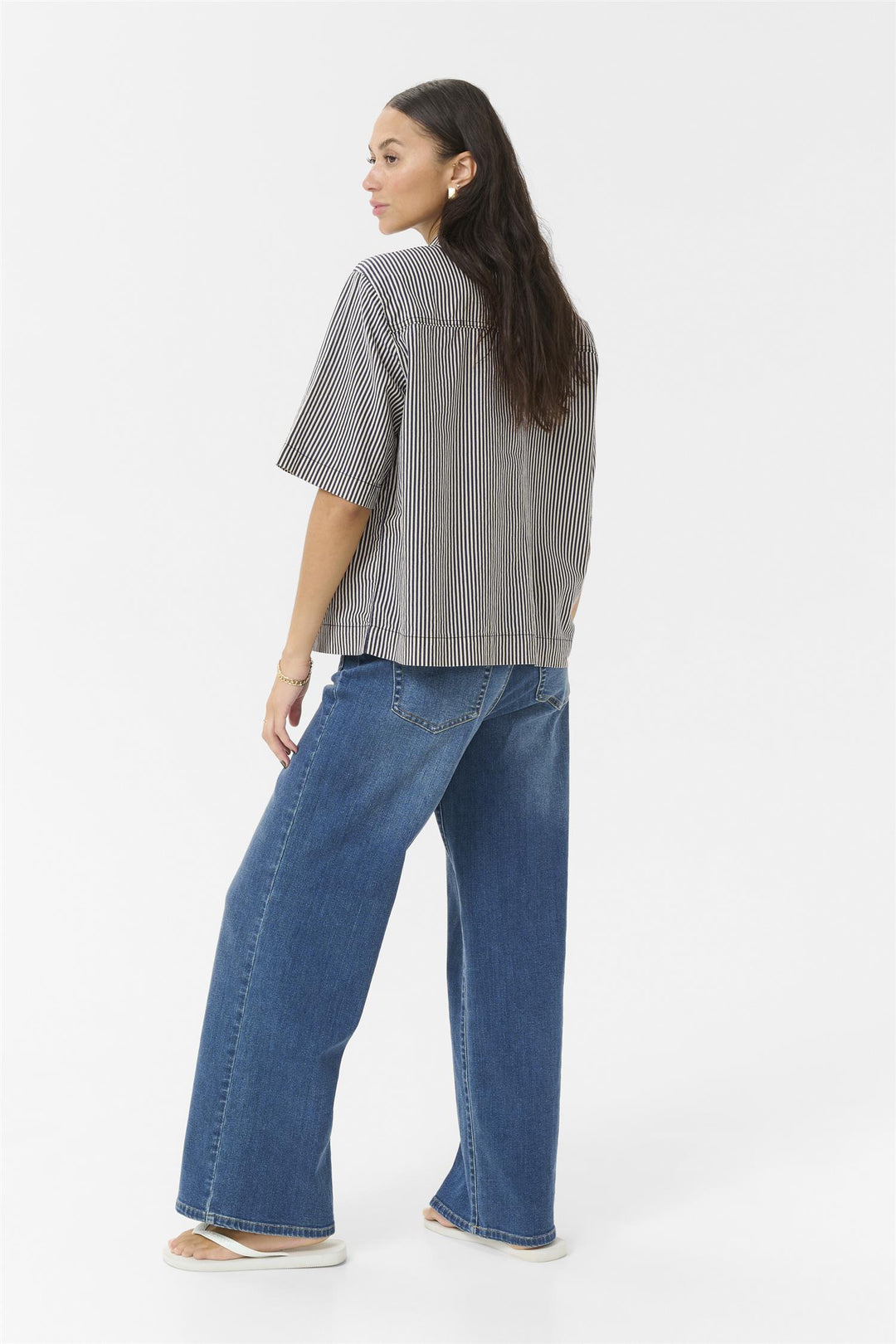 KAnaya Striped Shirt - Midnight/White Stripe