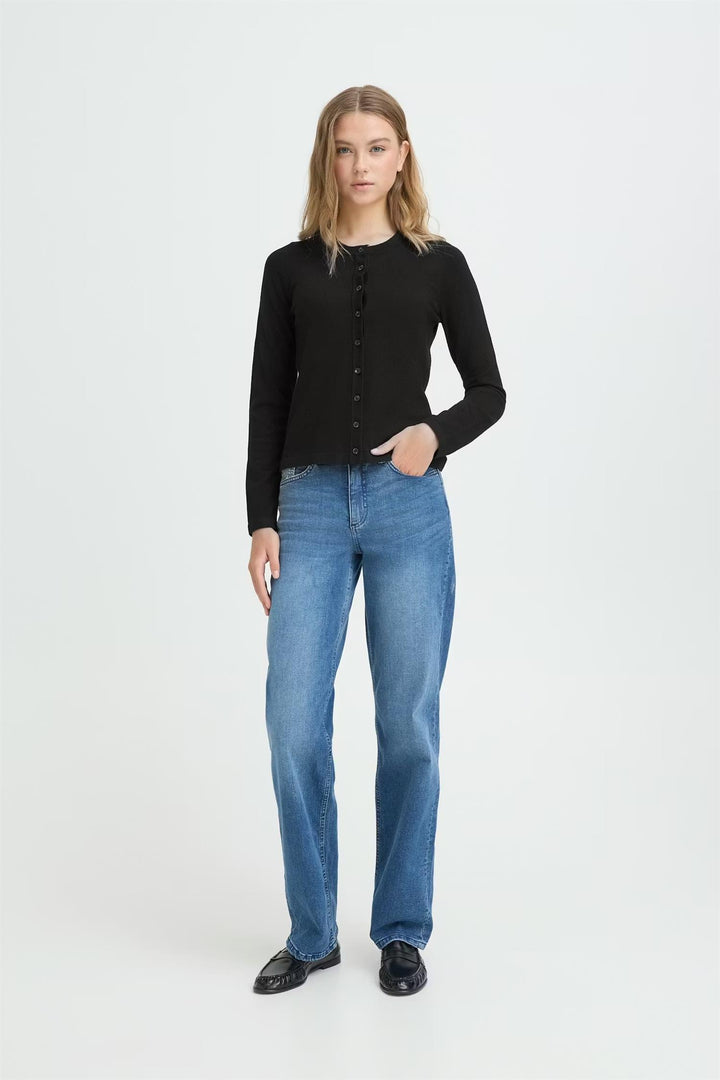 IHLULS O-NECK Cardigan - Black