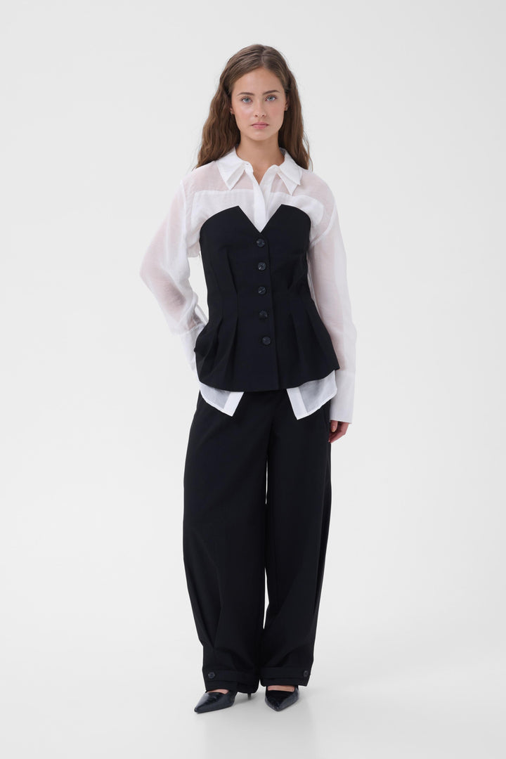 Evelina Barrel Pants - Black