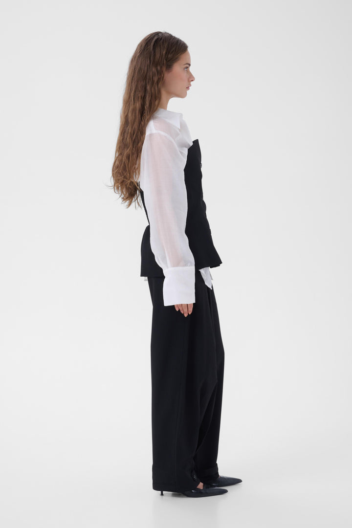 Evelina Barrel Pants - Black