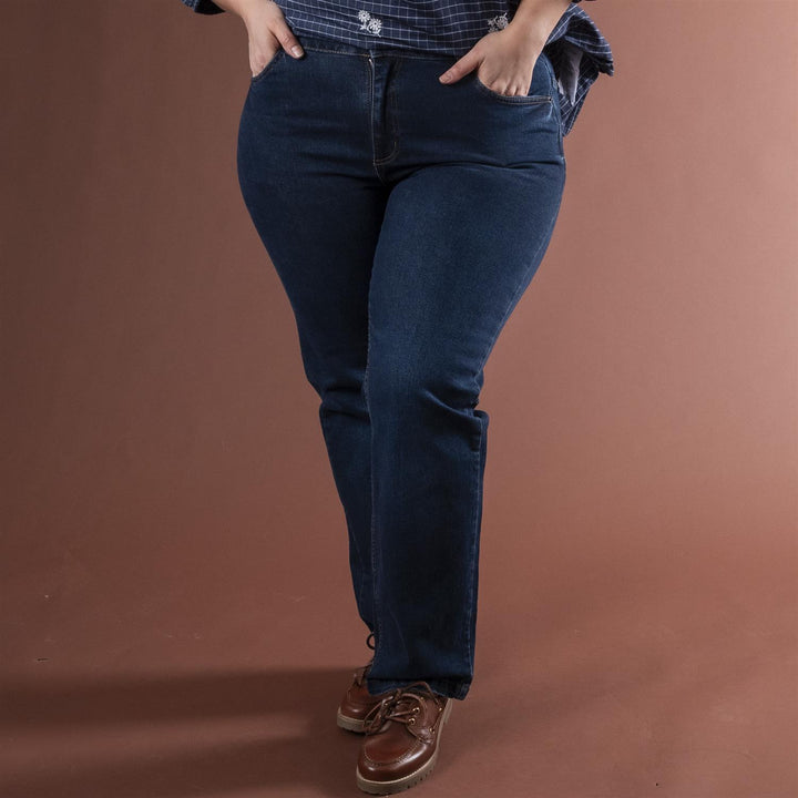 KAmaris Reg Fit Jeans - Dark blue denim