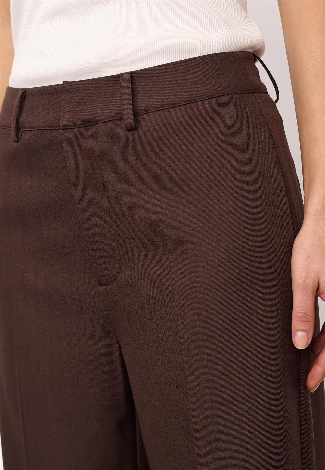 Luna Wide Pant - Dark Brown